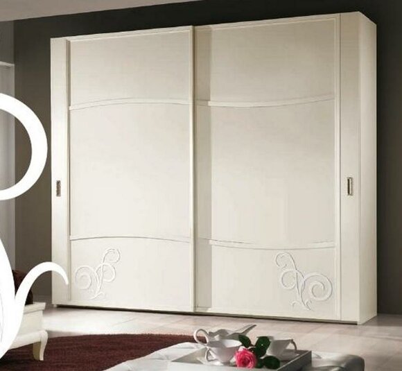 Schrank Kleiderschrank mit Schiebetüren Schlafzimmer Wand Holz Design Schränke von JV Möbel