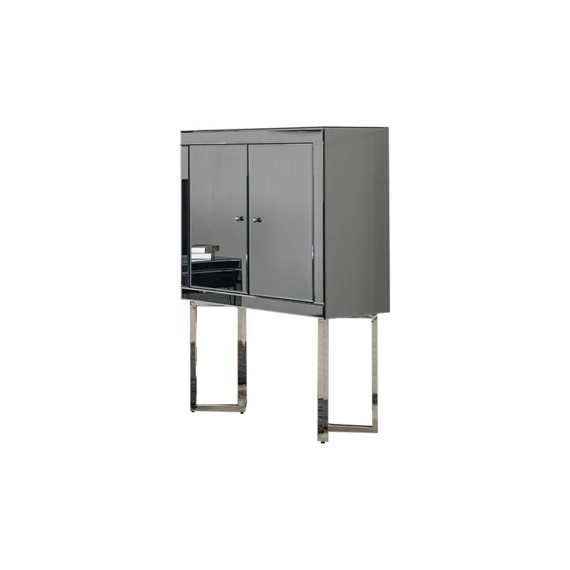 Schrank Vitrine Anrichte Esszimmer Grau Tisch Holzschrank Moderne Tische von JV Möbel