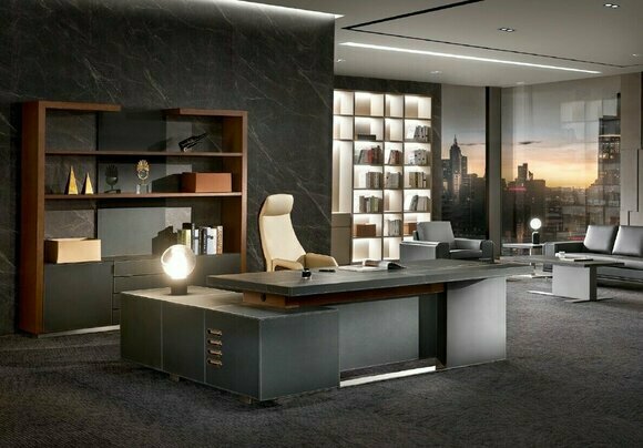 Schreibtisch Leder Büro Tische Designer Einrichtung Tisch Möbel Sessel von JV Möbel