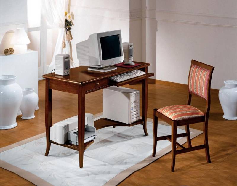 Schreibtisch Möbel Einrichtung Sekretär Laptoptisch mit Schubladen Büro von JV Möbel