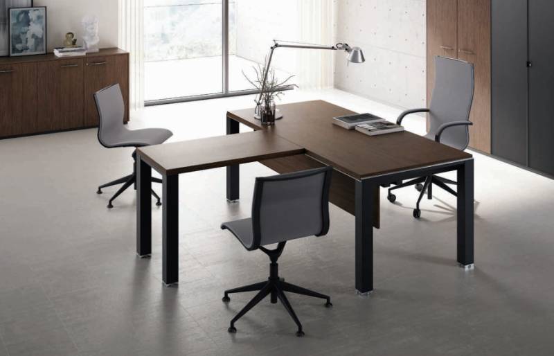 Schreibtisch Tisch mit Besprechungstisch Cheftisch Frezza Büro Einrichtung Möbel von JV Möbel