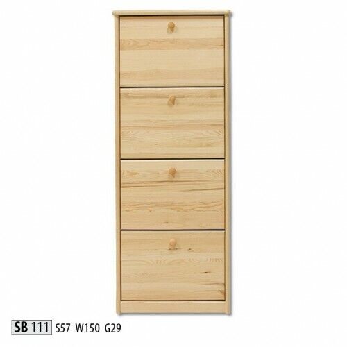 Schuhschrank Fach Kommode Echtholz Massive Möbel Schuhkipper Schuhregal Regal von JV Möbel