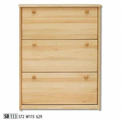 Schuhschrank handgefertigte Kommode Eingangshalle Kommode aus Holz 3 Fächer von JV Möbel