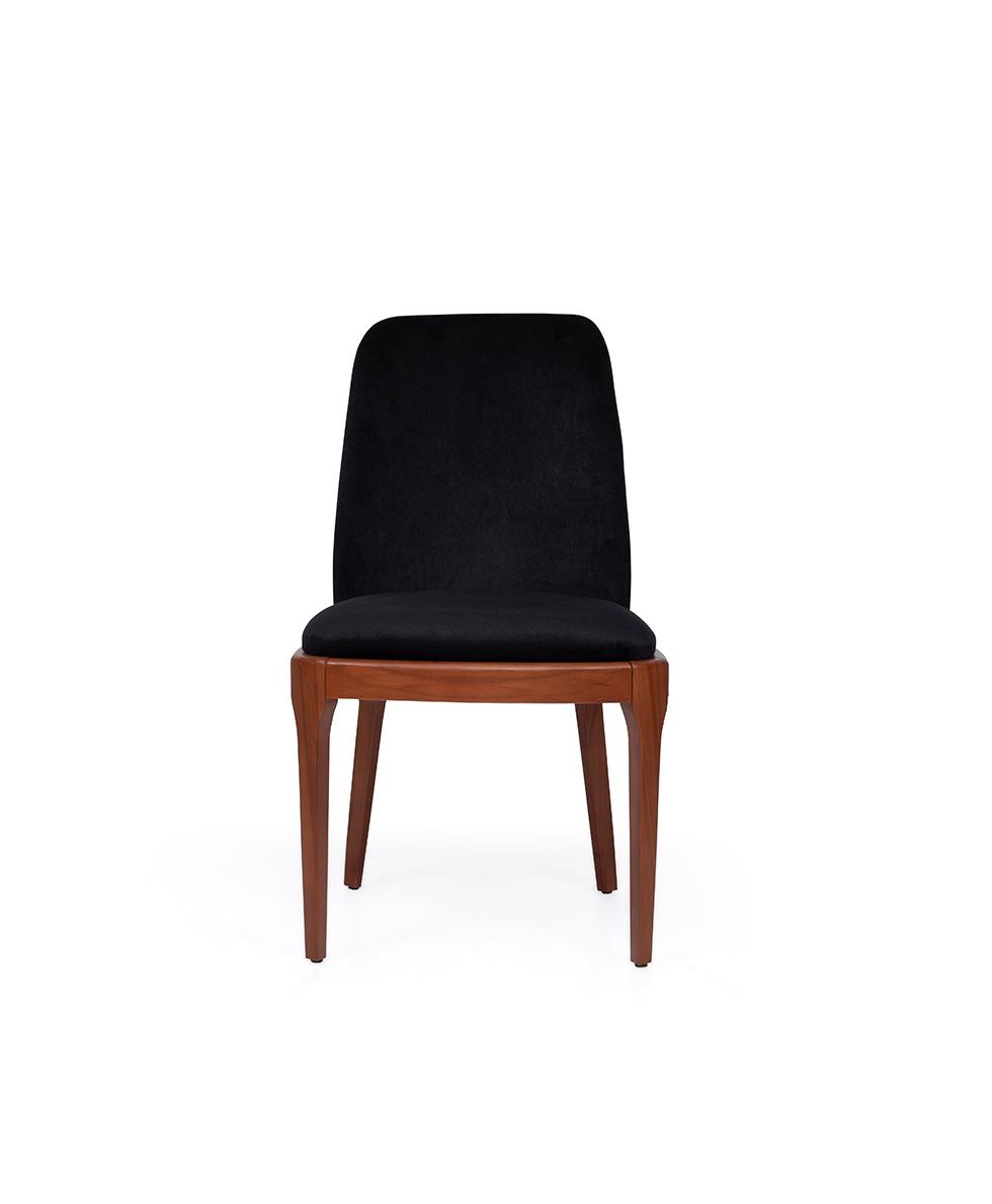 Schwarz-Brauner Polsterstuhl Designer Esszimmer Möbel Einsitzer Stuhl Schwarz-Brauner Polsterstuhl Designer Esszimmer Möbel Einsitzer Stuhl von JV Möbel