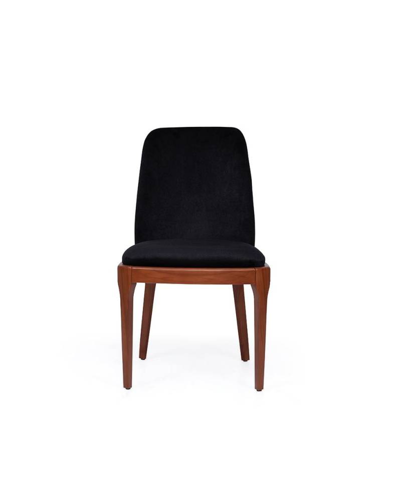 Schwarz-Brauner Polsterstuhl Designer Esszimmer Möbel Einsitzer Stuhl Schwarz-Brauner Polsterstuhl Designer Esszimmer Möbel Einsitzer Stuhl von JV Möbel