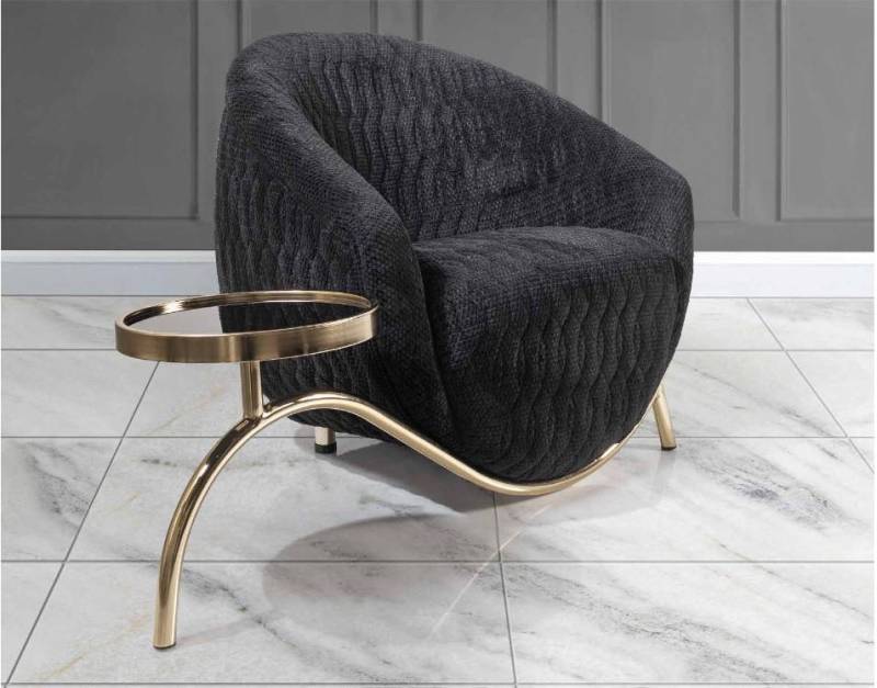 Schwarzer Clubsessel Designer Cocktailsessel Moderner Einsitzer Sessel von JV Möbel