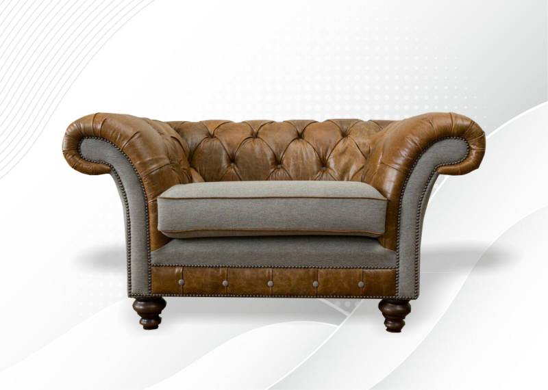 Sessel 1 Sitzer Chesterfield Kunstleder Polster Sofas Design Luxus Couch Sofa von JV Möbel