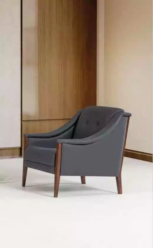 Sessel Arbeitszimmer Polstersessel Grau Sitz Möbel Textil Modern Designer von JV Möbel