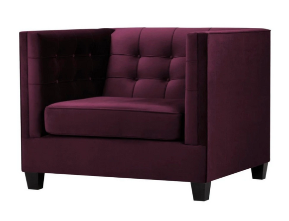 Sessel Chesterfield Textil Stoff Violett Kreative Möbel Neu Wohnzimmer Modern von JV Möbel