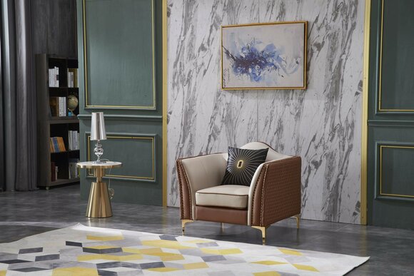 Sessel Club Lounge Designer Lehn Stuhl Polster Sofa 1-er Fernseh Neu von JV Möbel