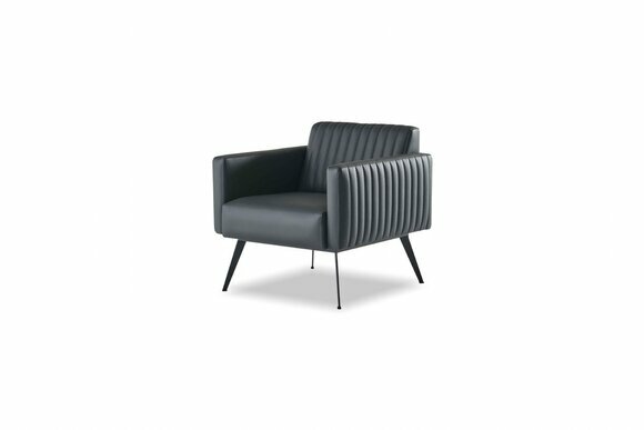 Sessel Einfarbig Schwarz Modern Design Arbeitszimmer Wohnzimmer 1-Sitz von JV Moebel