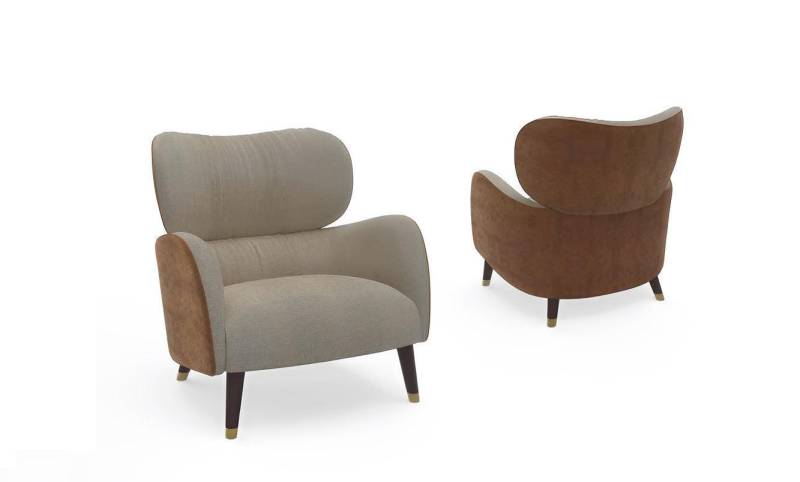 Sessel Grau Wohnzimmer Möbel Design Modern Luxus Einsitzer Fernsehsessel von JV Möbel