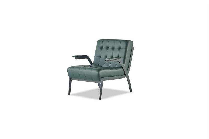 Sessel Grün Modern Design Edelstahl Leder Chesterfield Vielseitig Holz von JV Möbel