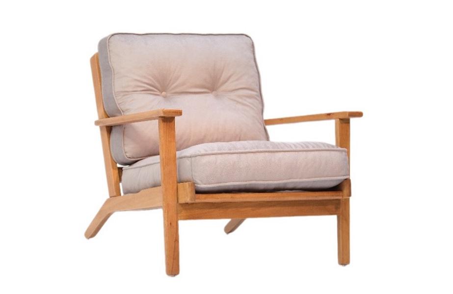 Sessel Holzsessel Stuhl Polsterstuhl Sitzsessel Esszimmerstuhl Mit Kissen von JV Möbel