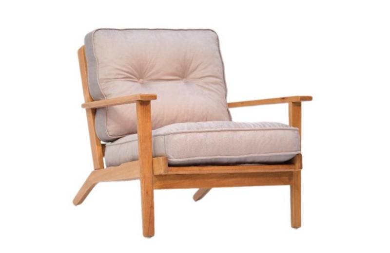 Sessel Holzsessel Stuhl Polsterstuhl Sitzsessel Esszimmerstuhl Mit Kissen von JV Möbel