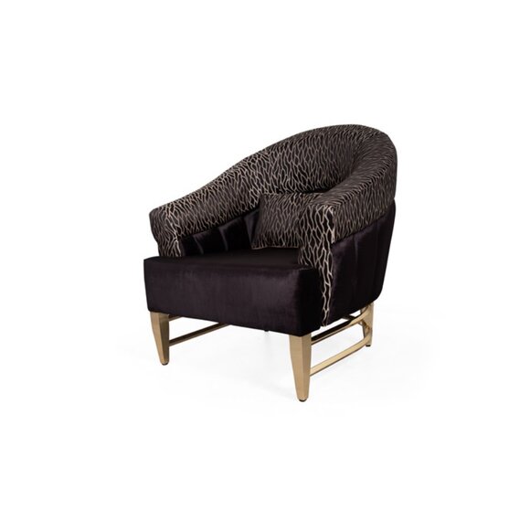 Sessel Luxus Design Textil Wohnzimmer Italienischer Stil Möbel Lounge Lehnstuhl von JV Möbel