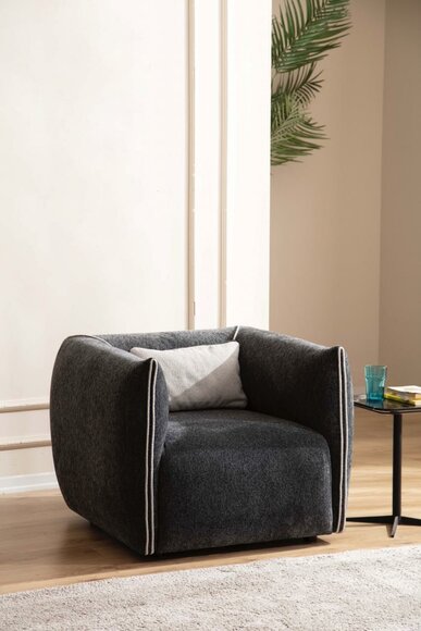 Sessel Luxus Polster Textil 1Sitzer Polster Sitz Einsitzer Fernsehsessel von JV Möbel