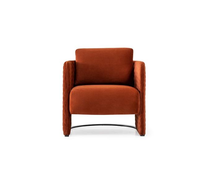 Sessel Ohrensessel Cocktailsessel Sitzer Modern Stoff Rot Design Sitz von JV Möbel