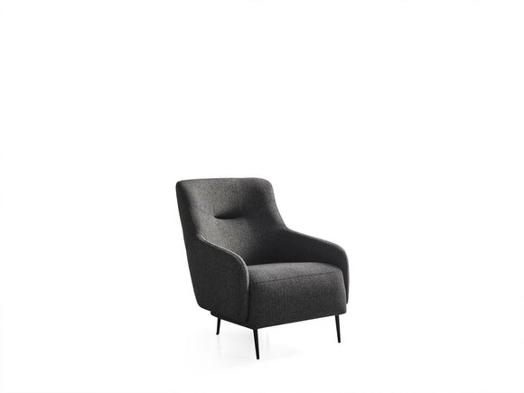 Sessel Ohrensessel Modern Stoff Wohnzimmer Polyester Grau Design Sitz3 von JV Möbel