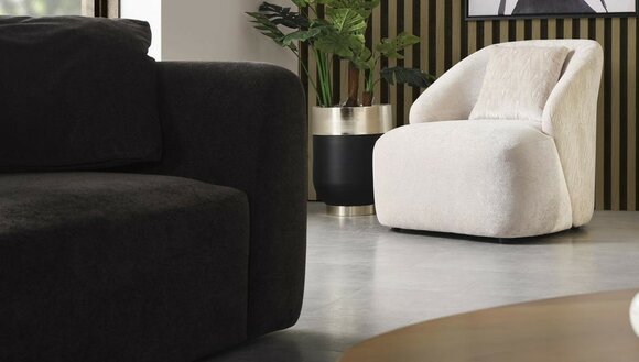 Sessel Ohrensessel Modern Stoff Wohnzimmer Polyester Weiß Design Sitz11 von JV Möbel