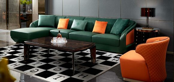 Sessel Orange Luxus Leder Wohnzimmer Neu Kreative Design Modern von JV Moebel
