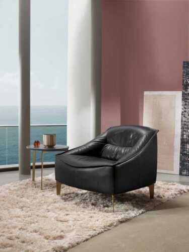 Sessel Polster Sitzer Modern Design Leder Relax Sessel Lounge Luxus Wohnzimmer von JV Möbel