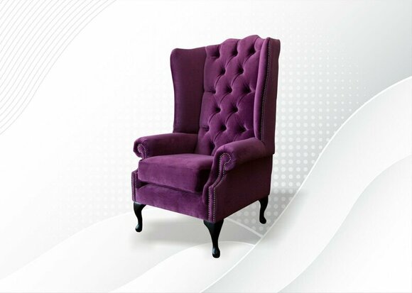 Sessel Violett Chesterfield Stoff Wohnzimmer Design Polster Neu Textil Luxus Sessel Violett Chesterfield Stoff Wohnzimmer Design Polster Neu Textil Luxus von JV Möbel