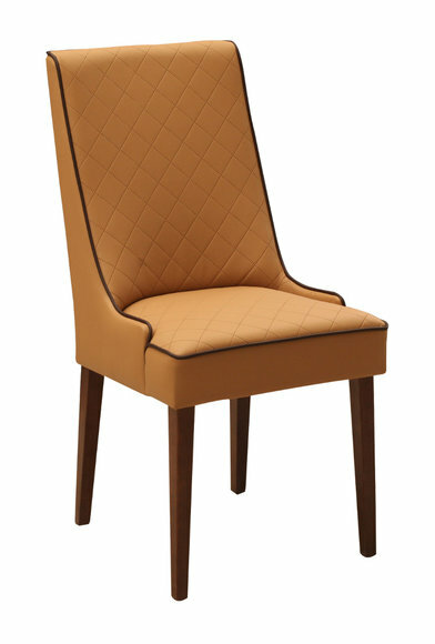 Set 4x Designer Stuhl Leder Lehnstuhl Polster Stühle Gastro Esszimmer Holz von JV Möbel