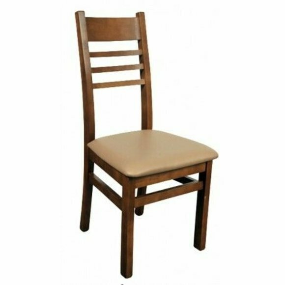 Set 4x Sessel Stuhl Design Holz Leder Polster Stühle Gastro Esszimmer Set 4x Sessel Stuhl Design Holz Leder Polster Stühle Gastro Esszimmer von JV Möbel
