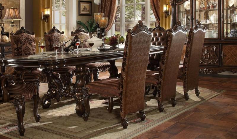 Set 8x Sessel Stuhl Design Holz Polster Stühle Esszimmer Garnitur Gruppe von JV Möbel