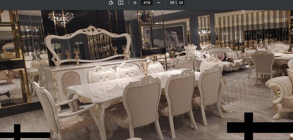 Set 8x Stühle Esszimmerstuhl Stuhl Set Holz Luxus Esszimmer Stil Barock Gruppe von JV Möbel