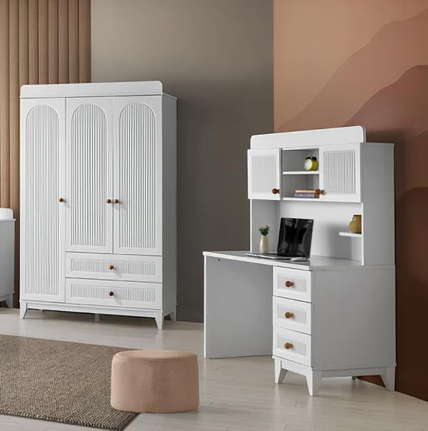 Set Kleiderschrank Schreibtisch ideale Möbel für ein modernes Kinderzimmer von JV Möbel