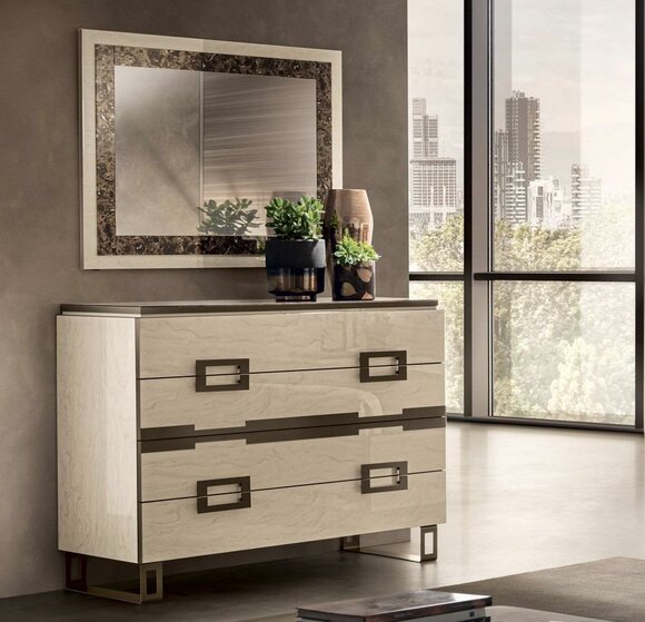 Set Kommode Spiegel Holz Kommoden Kommodenschrank Design Modern Gruppe Möbel von JV Möbel