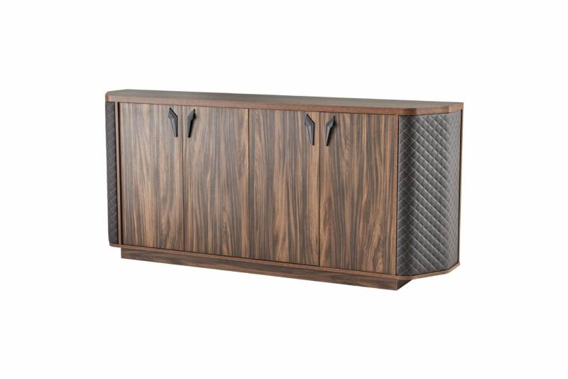 Sideboard Aktenschrank Braun Viertürig Modern Rechteckig Arbeitszimmer von JV Möbel