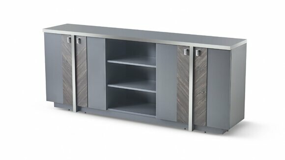 Sideboard Aktenschrank Modern Design Rechteckig Form Grau Einfarbig Stil Sideboard Aktenschrank Modern Design Rechteckig Form Grau Einfarbig Stil von JV Moebel