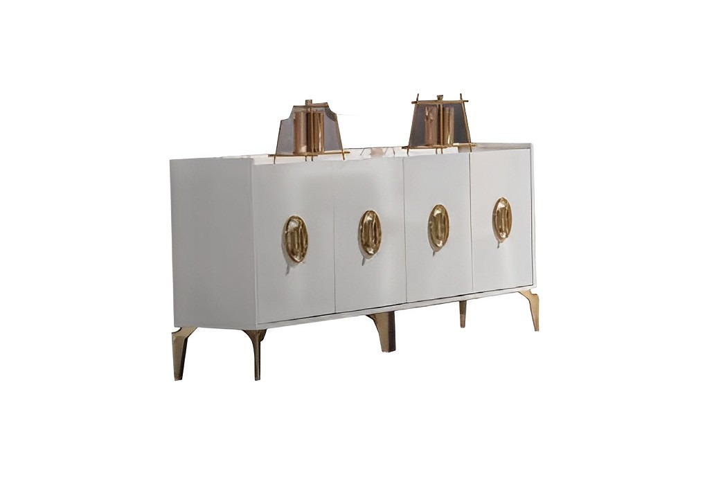 Sideboard Designer Lowboard Moderne Möbel Kommode Schrank Weiß Anrichte von JV Möbel