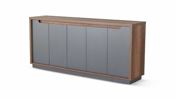Sideboard Grau Braun Zweifarbig Modern Design Rechteckig Arbeitszimmer von JV Moebel