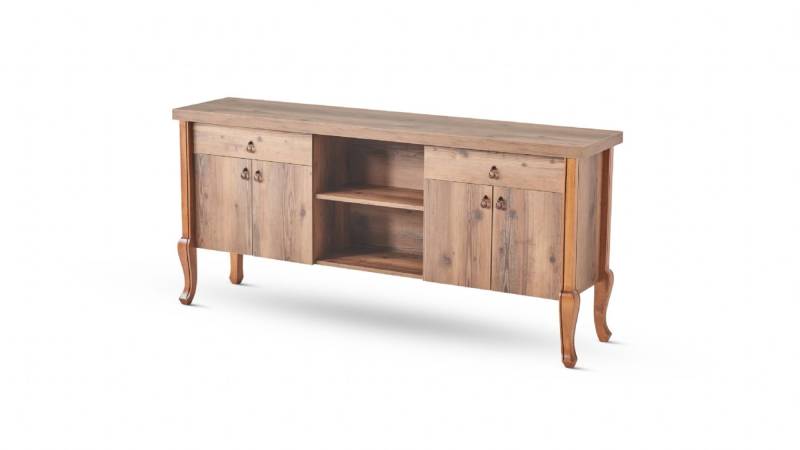 Sideboard Rechteckig Einlegeboden Klassisch Schubladen Braun Aktenschrank von JV Möbel