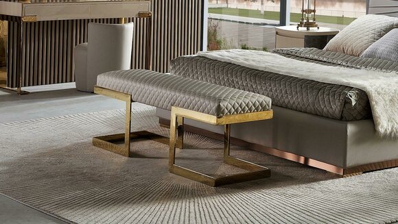 Sitz Polster Bank Sitz Bank Textil Stoff Holz Stil Designer Neu Hocker Sitz Polster Bank Sitz Bank Textil Stoff Holz Stil Designer Neu Hocker von JV Möbel