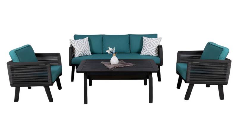 Sitzgruppe Gartenmöbel Lounge Set Сouch Sessel Couchtisch Seladon Holz 4tlg Sitzgruppe Gartenmöbel Lounge Set Сouch Sessel Couchtisch Seladon Holz 4tlg von JV Möbel