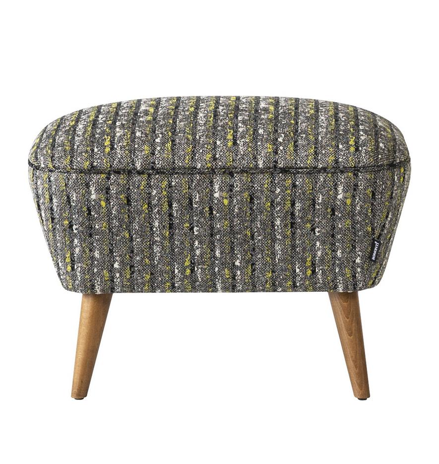 Sitzhocker Hocker Puff Fußhocker Polsterhocker Ottoman Stoff Grau Sitz von JV Möbel