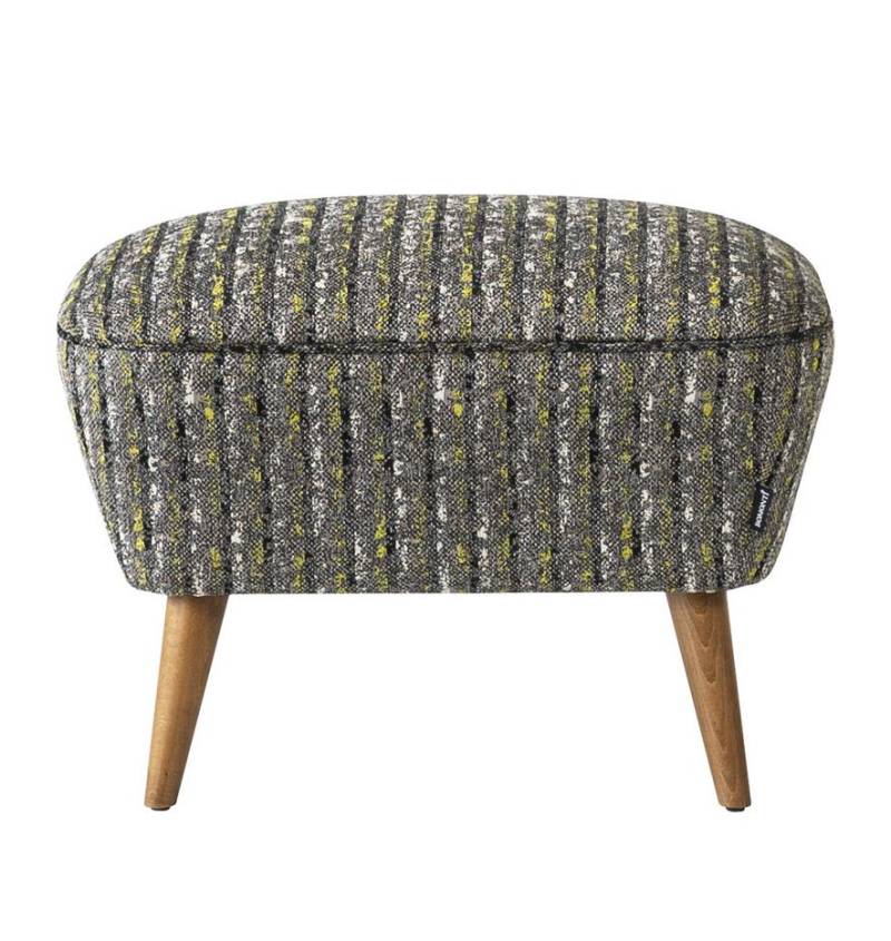 Sitzhocker Hocker Puff Fußhocker Polsterhocker Ottoman Stoff Grau Sitz von JV Möbel