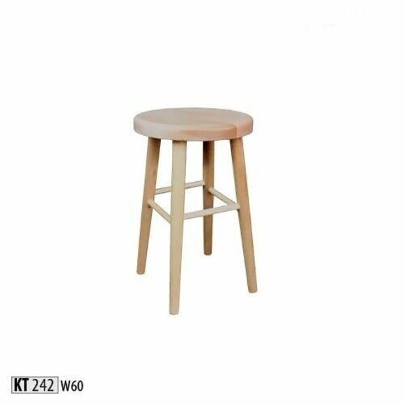 Sitzhocker Hocker hoch Holzhocker Massivholz Rund Sitzhocker Fußhocker Stühle von JV Möbel