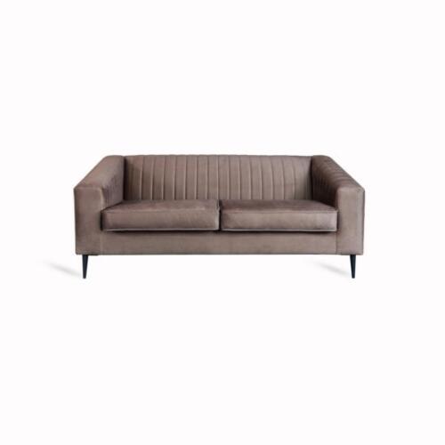 Sofa 2 Sitzer Braun Sofas Sitz Wohnzimmer Modern Design Polster Stoff Elegantes von JV Möbel