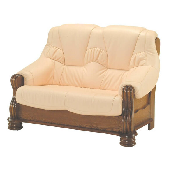 Sofa 2 Sitzer Couch Sofas Couchen Wohnzimmer Holz Leder Zweisitzer Möbel Neu von JV Möbel