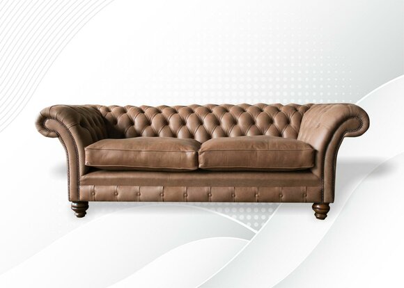 Sofa 3 Sitzer Couch design Chesterfield Sitz Garnitur Leder Textil Polster Neu von JV Moebel