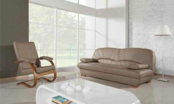 Sofa 3 Sitzer Design Sofas Polster Couchen Leder Relax Moderne Dreisitzer von JV Möbel