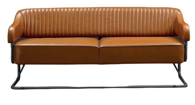 Sofa 3 Sitzer JV Möbel Wohnzimmer Einfarbig Design Couch Leder Holz Modern Sofa von JV Möbel