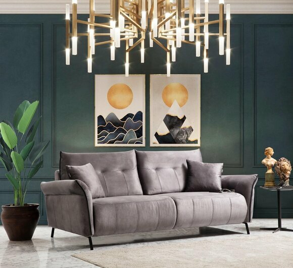 Sofa Couch Wohnzimmer Dreisitzer Polstersofa Luxus Design Möbel Modern Textil von JV Moebel