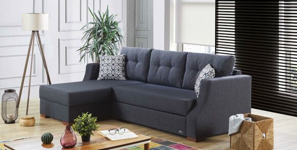 Sofa Designer mit Bettfunktion Bettkasten Schlafsofa Ecksofa L-Form Sofa Designer mit Bettfunktion Bettkasten Schlafsofa Ecksofa L-Form von JV Möbel